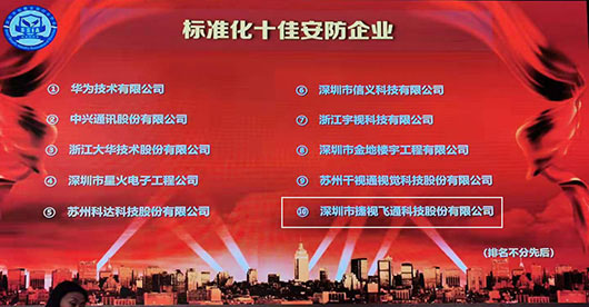 致力视讯与安防，华体会vip5出售
荣获2019年度“标准化十佳安防企业”称号